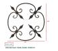 Preview: Schmiedeeisen Ornament Zaunrosette Stahlrosette Zierornament Rosette